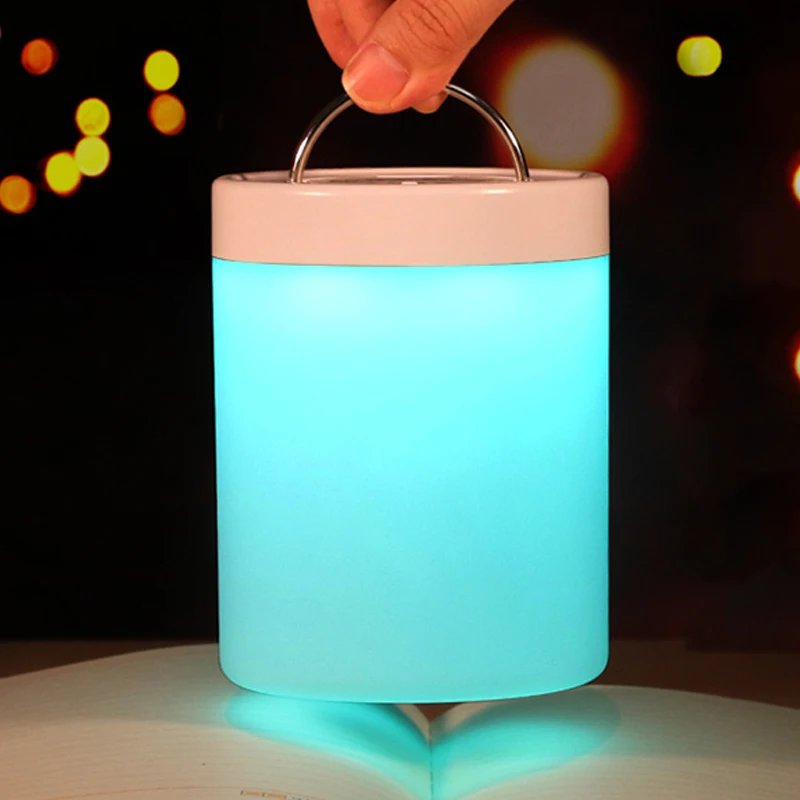 

Discolourable Hand-Held Portable Multifunctional LED Night Light Touch Switch Smart Outdoor Camping Ligting Child Mini Lamp