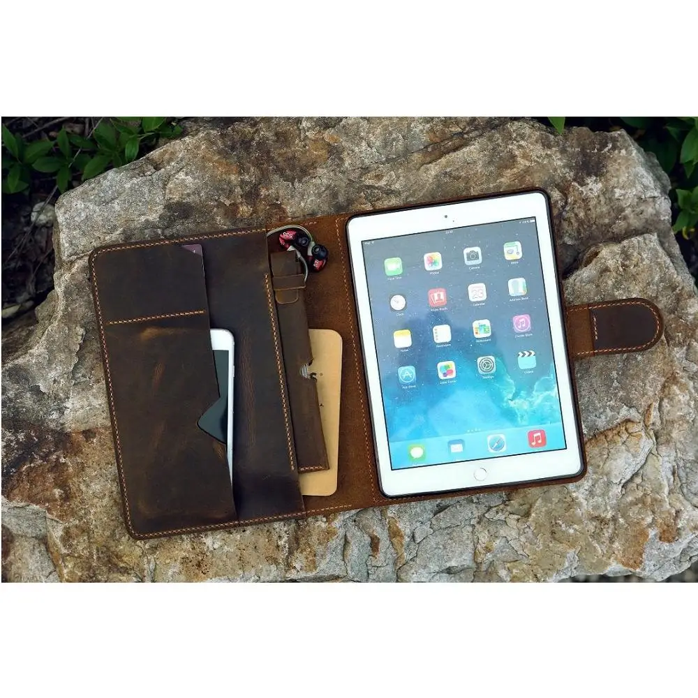 Винтажный кожаный чехол подставка для iPad Pro 9 7 10 5 11 12 органайзер Air 2019|Чехлы
