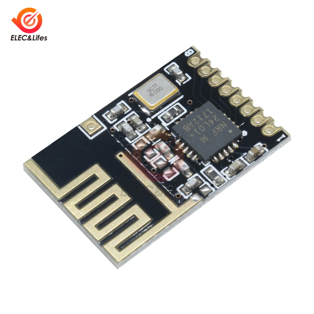 NRF24L01 SMD 2 4 ГГц беспроводной модуль приемопередатчика 1 27 мм Мини NRF улучшенная