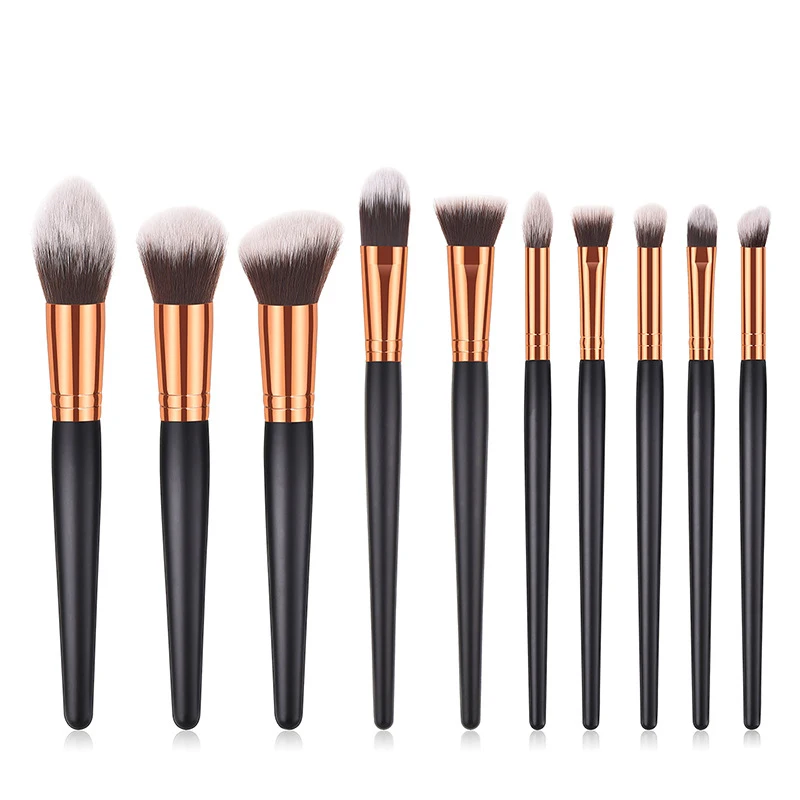 1/10pcs Makeup Brush Set High-end Wooden Handle Liquid Foundation Powder Eye Shadow Eyeliner Lip Beautiful Fashion Tool | Красота и