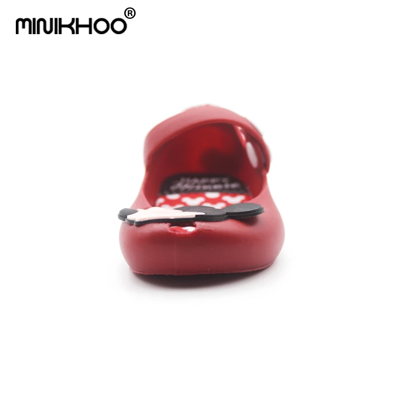 Mini Melissa/Новинка 2018 года мини обувь с Микки и Минни прозрачные сандалии детская
