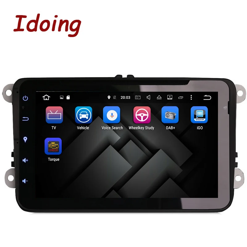 Idoing Android8.0/4G + 32G/8Core для VW polo Jetta Golf 2Din автомобильный dvd-плеер мультимедийное Видео