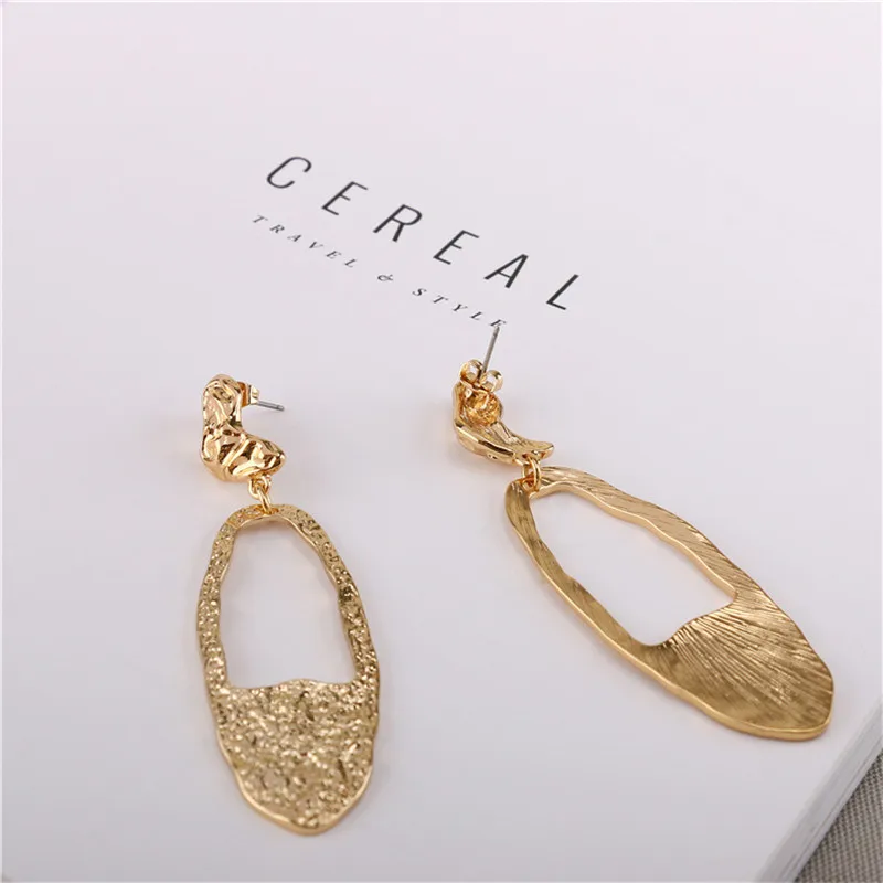 Bebeoso Gold Color Water Drop Earrings For Woman Trendy High Quality Long Pendients Oorbellen Metal Dangle 2018 | Украшения и