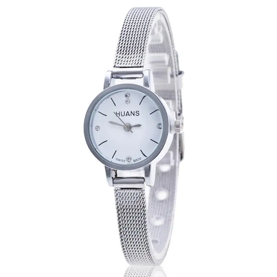 Ladies Watches New Arrival Women Silver Stainless Steel Watch Mesh Band bayan saat Quartz Montre Femme Hot Relogio Feminino | Наручные