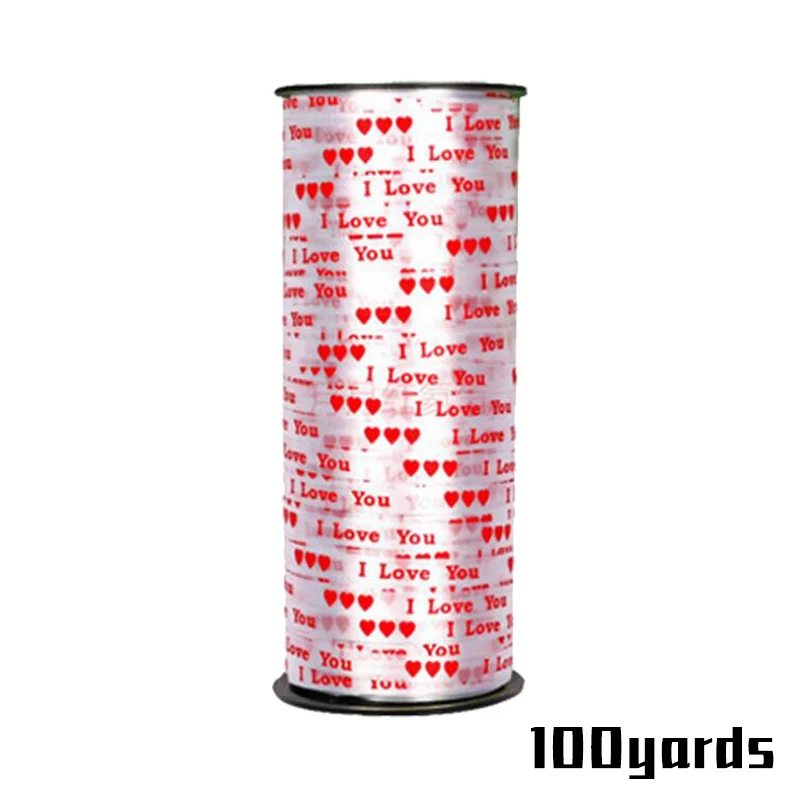 100yard Ribbon JOY-ENLIFE 5 м аксессуары для шаров цепочка для шаров 110 отверстия шары на день рождения или свадьбу лента декорации аксессуары - Цвет: 100yard Ribbon