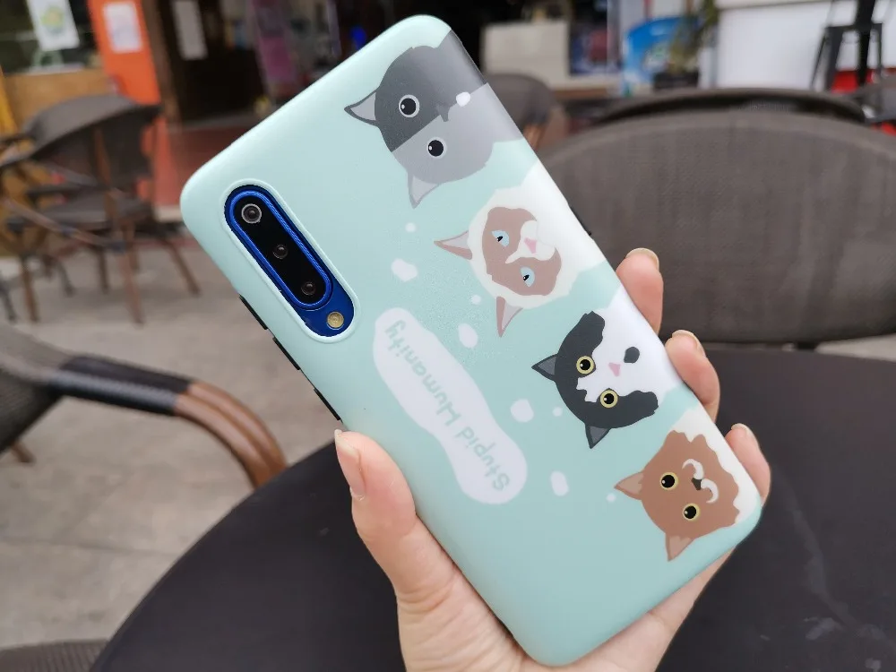 Чехол для Xiaomi Mi 9 мягкий силиконовый чехол из ТПУ с узором IMD Для Mi9 кольцом Brack # VA