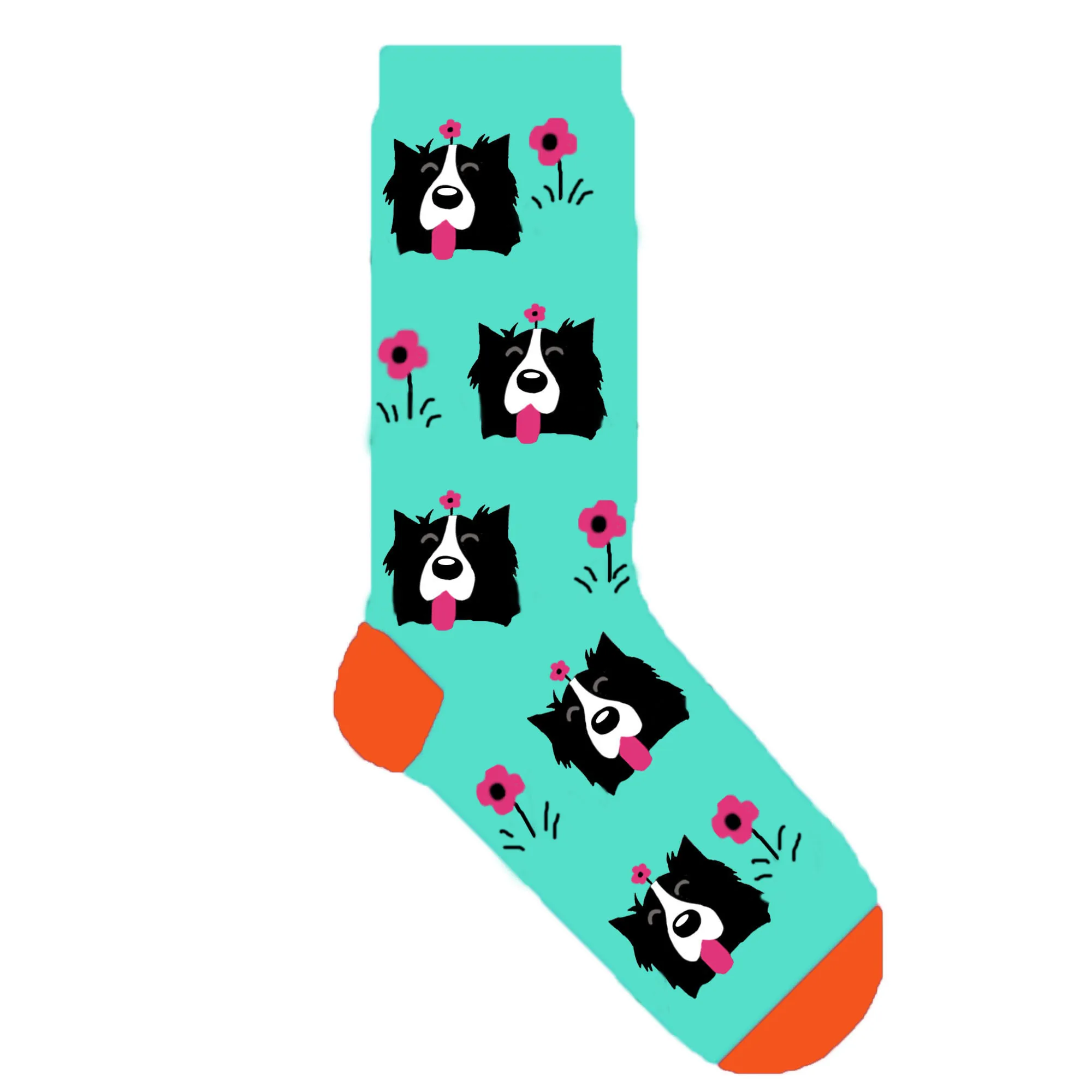 Оригинальные женские носки border collie милые хлопковые с рисунком собаки happy puppy sox fun