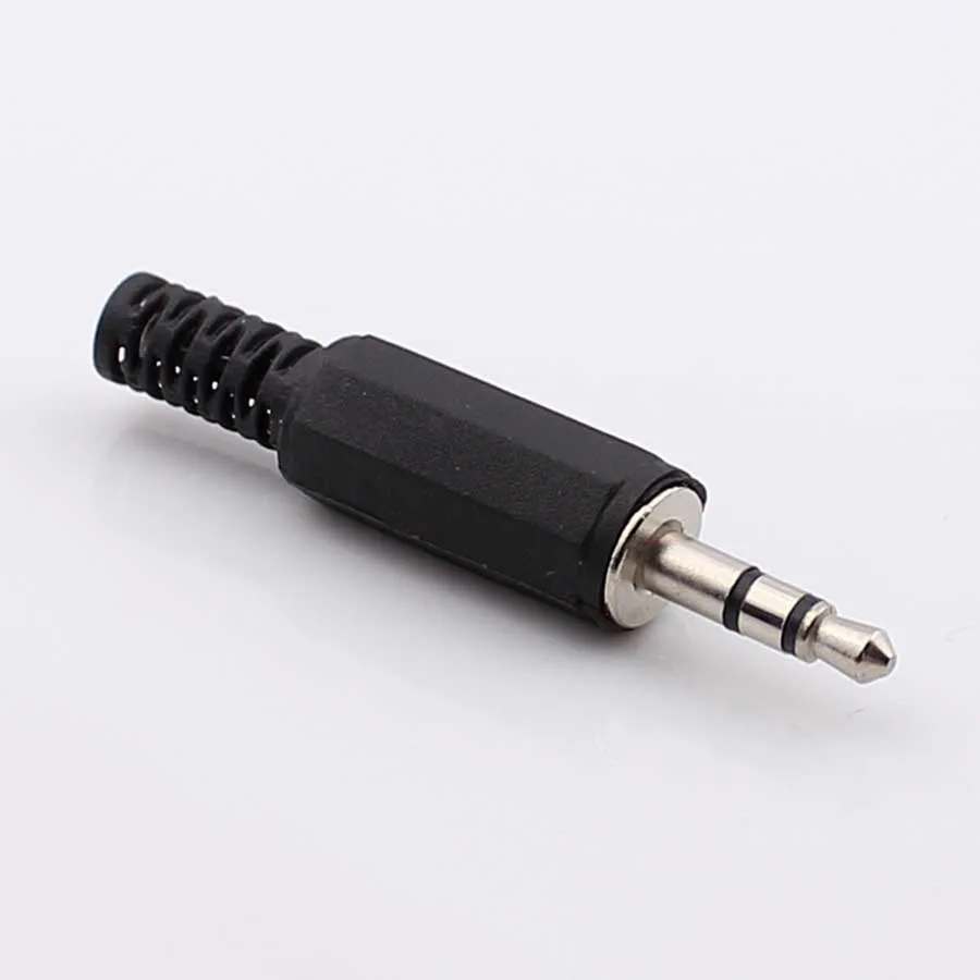1000 шт. аудио разъем для наушников Разъем 3.5 мм Stereo Plug с черным Пластик LX1 Корпус