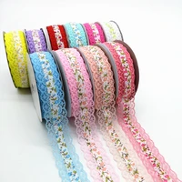 5 yards 28mm handmade lace ribbon net lace trim embroider bow crafts for sewing decoration handicrafts