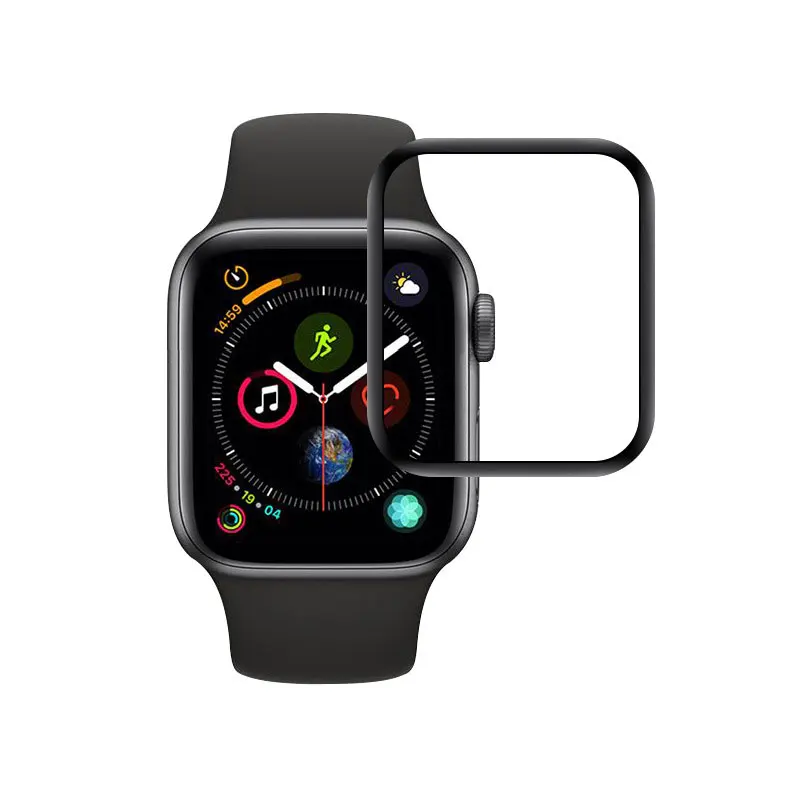 3D 9H Tempered Glass for apple Watch 4 3 2 1 Full Cover Curved Edge Screen Protector 38mm 40mm 42mm 44mm Apple | Электроника