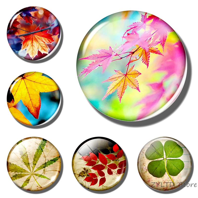 Магнит кленовый лист магнит на холодильник натуральные осенние листья 30 мм