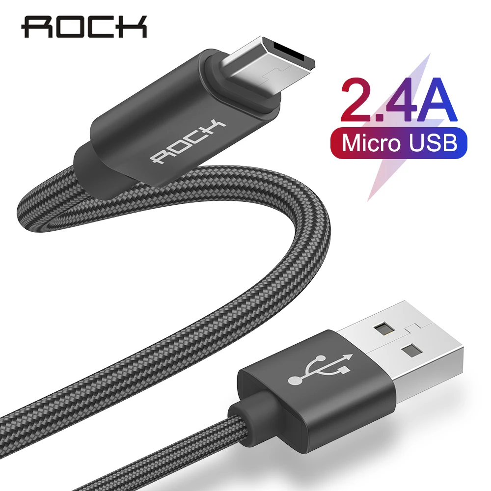 ROCK Micro USB кабель 2A для samsung S4 S5 S6 S7 Xiaomi Redmi Note 4x huawei Android телефон Быстрый зарядки