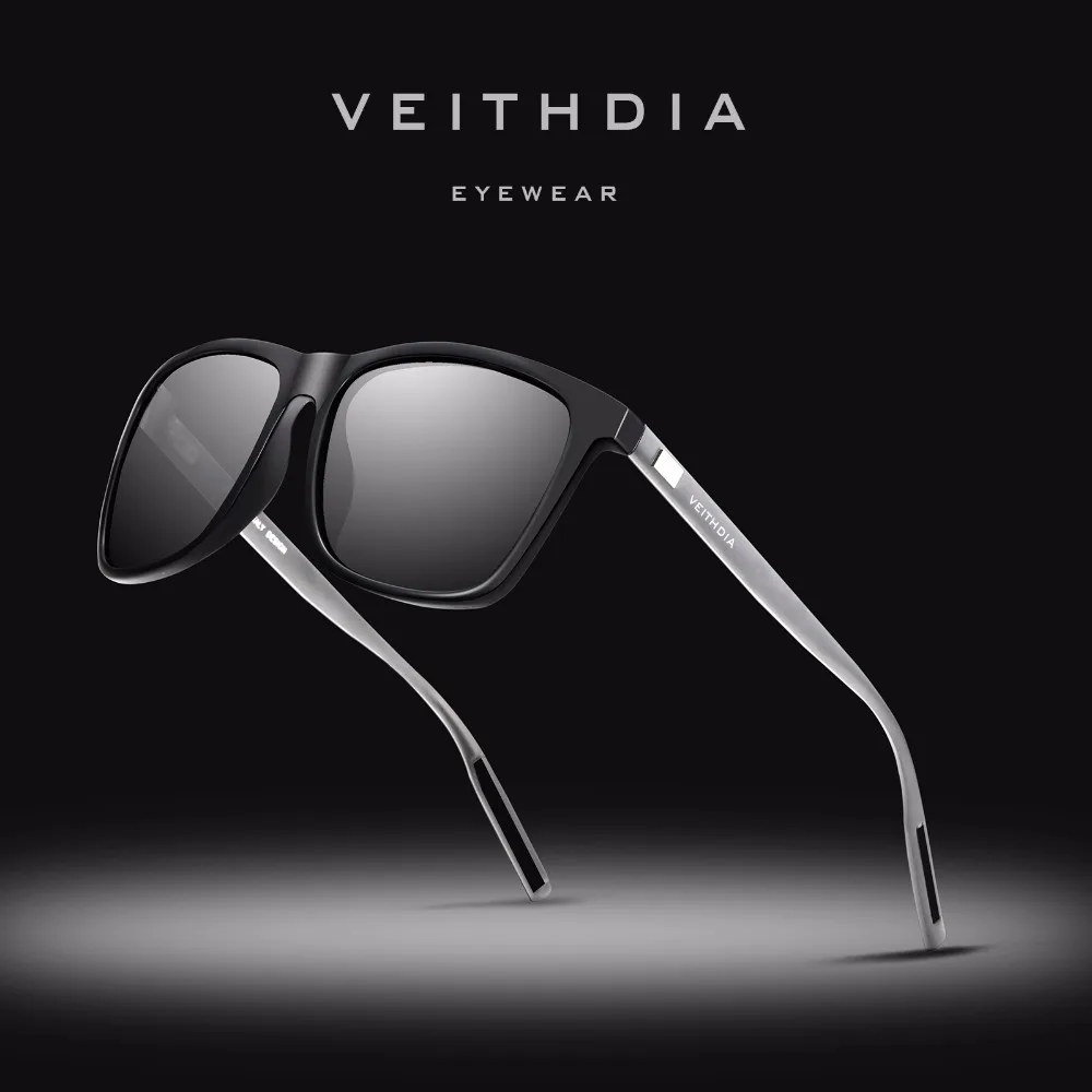 Фото Оригинальные солнцезащитные очки VEITHDIA, спортивные уличные очки унисекс из алюминия TR90, поляризованные линзы UV400, Винтажные Солнцезащитные ... №4