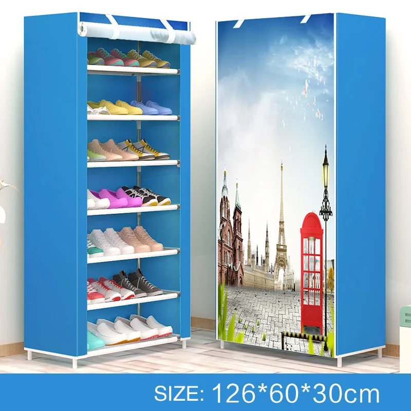 Shoe rack modern style Elk delicate print Deformable Multi Layer Nonwovens Easy Assemble Shelf cabinet for Doorway | Мебель