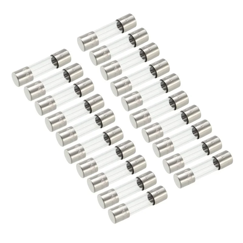 20 шт./лот 5x20 мм Быстрый стеклянный предохранитель комплект в упаковке 0.2A 0.5A 1A 2A 3A 5A
