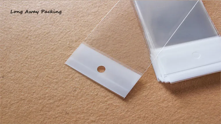 

9*16 cm Hanging Hole Clear OPP Plastic Poly Bag Packing Poly Bag Self Seal cellophane packaging bags