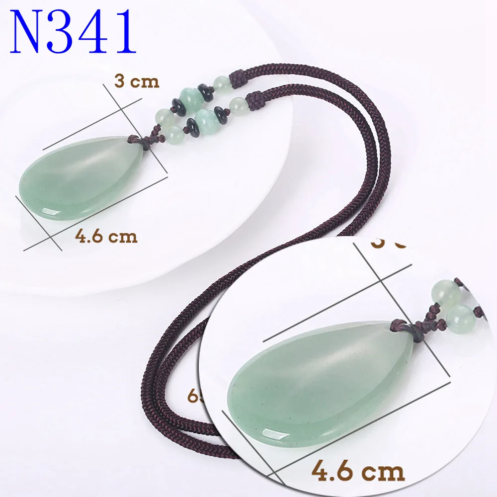 Aventurine Yumten воды Висячие Длинные ожерелье розовый кварц свитер цепь драгоценный камень кулон Модные аксессуары ювелирные изделия из натурального камня кристалл ожерелье ювелирные изделия подарки натуральные камни - Цвет камня: Aventurine