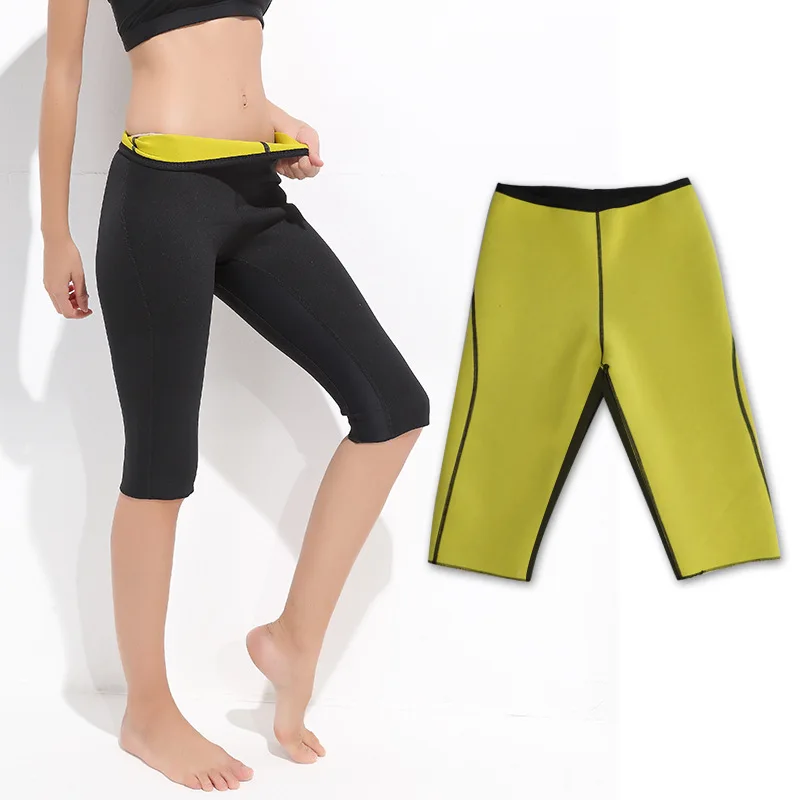 JS0002 Capris Женские Горячие термо тела формирователь, неопрен похудения леггинсы, обрезанные брюки, бедра сжигатель жира, лучшие тренировки сауна костюм - Цвет: JS0002 Capris