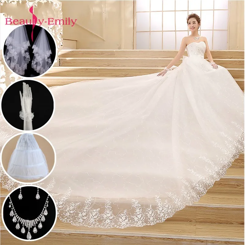 Beauty Emily Свадебные платья больших размеров белого и красного цвета 2018 бальное