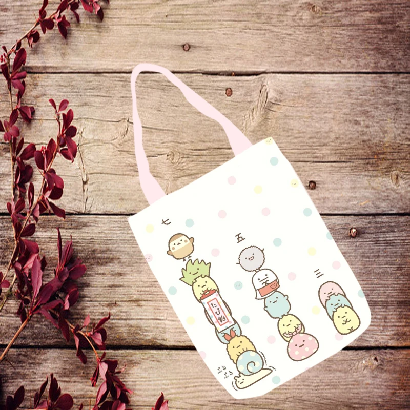IVYYE Sumikko gurashi модная аниме складная сумка Холщовая Сумка для покупок повседневные