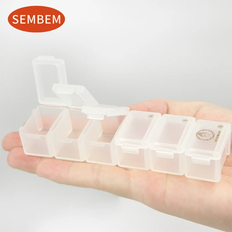 SEMBEM 6 Days Portable Tablet Pill Medicine Box Holder Detachable Storage Organizer Container Case Beauty Accessories | Красота и