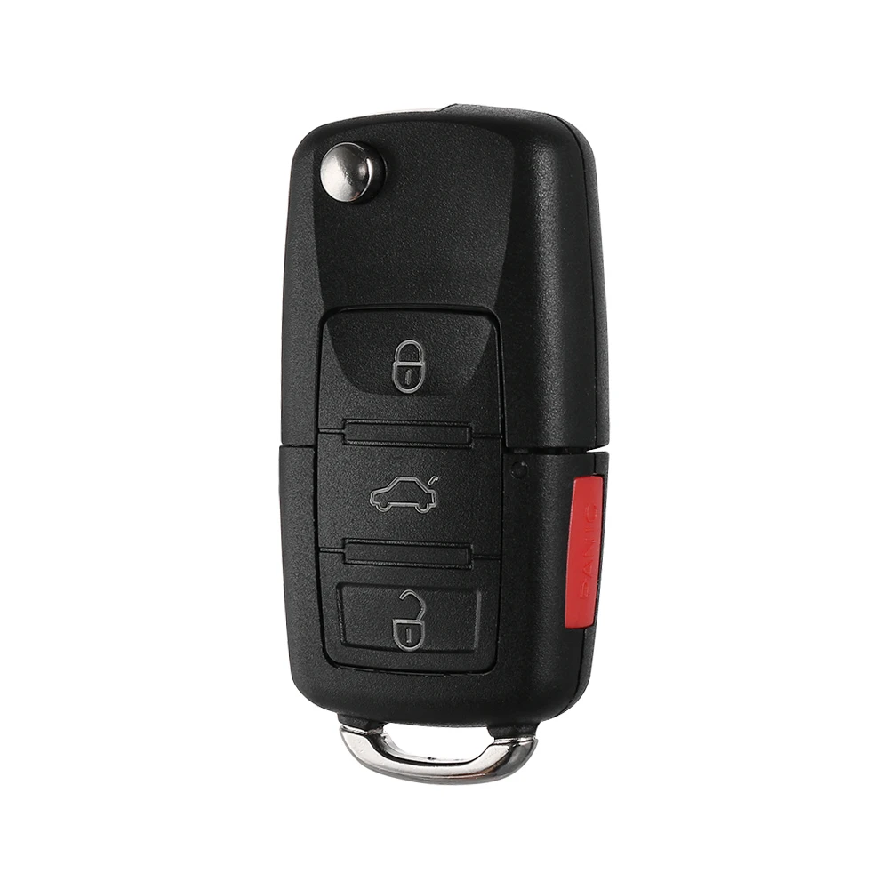 Чехол для автомобильного ключа с 4 кнопками черный складной чехол пульта