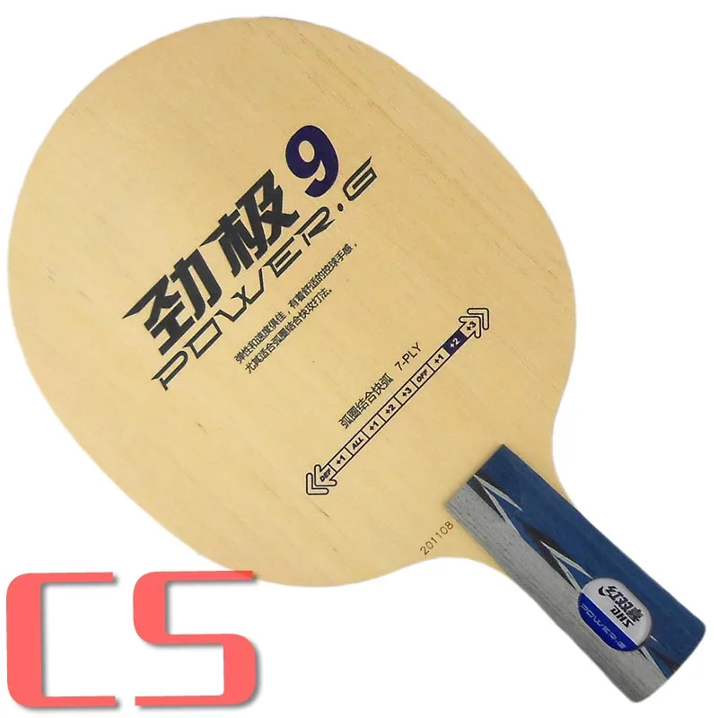CS short handle DHS POWER.G9(PG9, PG 9) 7-Ply OFF+ Теннисная ракетка для ПингПонга - Цвет: CS short handle