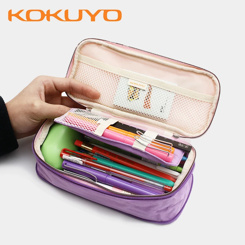 Япония KOKUYO Карандаш Чехол для карандашей Kawaii сумка двойной Слои Estuche Эсколар большой Ёмкость Хэлло Китти Para El Colegio школьные принадлежности