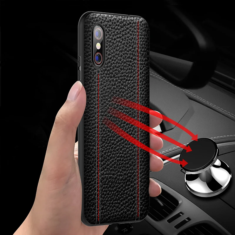 Роскошный чехол из натуральной кожи для Xiaomi MI8 PRO EXPLORE ore MI8SE, полностью защитный чехол из воловьей кожи, адсорбционный магнит
