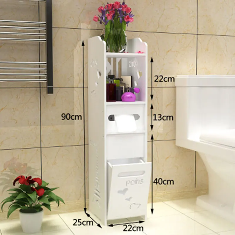 Современная модная напольная стойка для ванной комнаты шкаф туалета складная