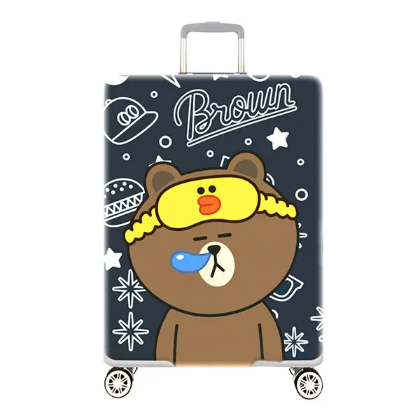 Bear Cover Защитный чехол для костюма с героями мультфильмов, уплотненный чехол с принтом hello kitty, собаки, медведя, эластичный чехол для багажа, Аксессуары для 18-32 дюймов - Цвет: Bear Cover
