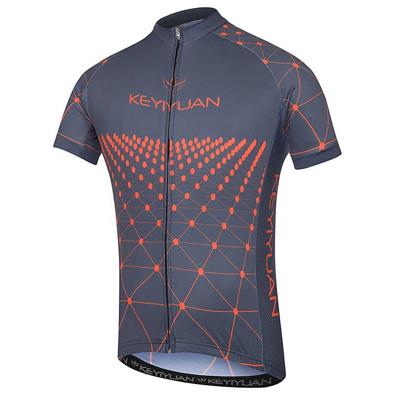 KEYIYUAN для мужчин MTB летняя спортивная одежда Велоспорт короткий рукав Джерси дышащий мягкий(нагрудник) шорты белый