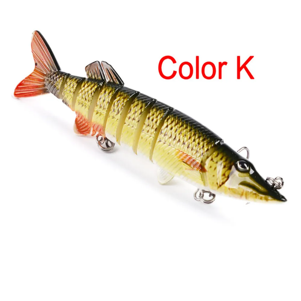 K FISHINAPOT 1 шт. 12,5 см 20 г Мути segement Иска Искусственный бас Пайк жесткий заманить изгиб прикормы Crankbait жесткий приманку - Цвет: K