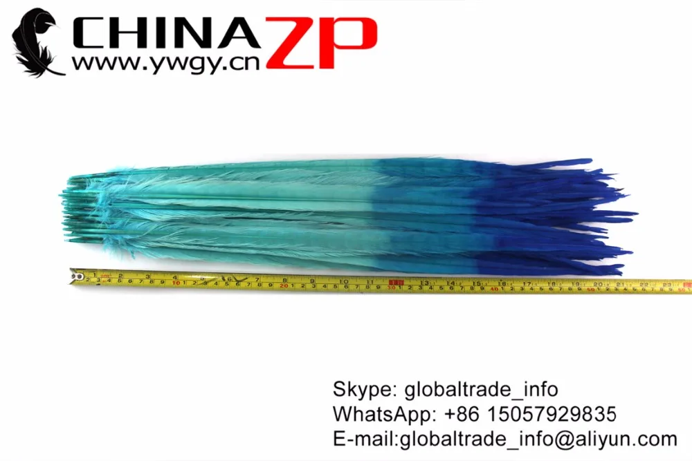 Перо CHINAZP 50 шт./лот 20 22 дюйма (50 55 см) высококачественные окрашенные ярко синие