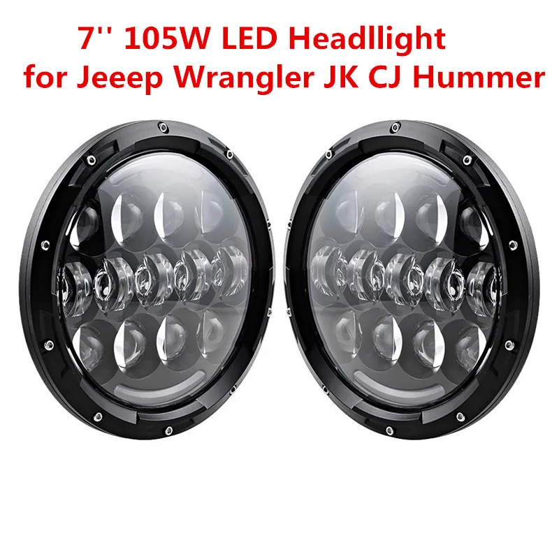

Daytime LED Running Lights with Amber turn signal 7 Inch led Motorcycle Driving lights for Jeep Wrangler JK Toyota FJ Cruiser