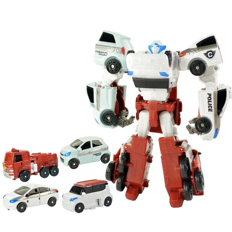Tobot 4 в 1 робот трансформер игрушки Аниме машинки сливаются деформация большой