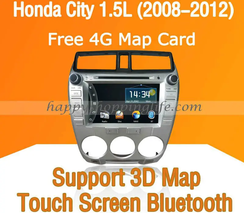 8 &quotАвтомобильный dvd плеер для Honda City 1.5L 2008 2012 Авто Радио стерео Мультимедиа gps