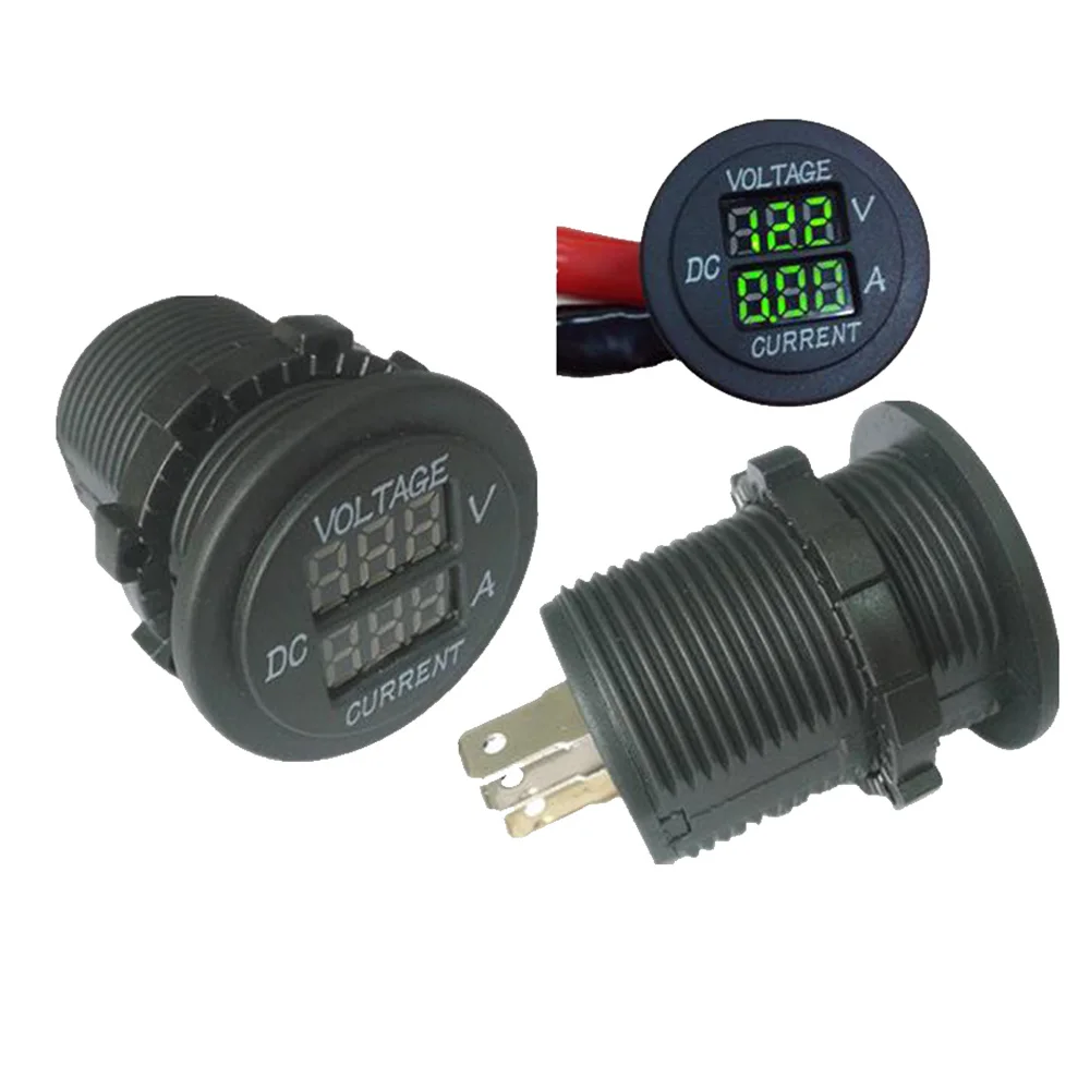 Зеленый светодиодный цифровой мультиметр вольтметр гнездо амперметра для лодки