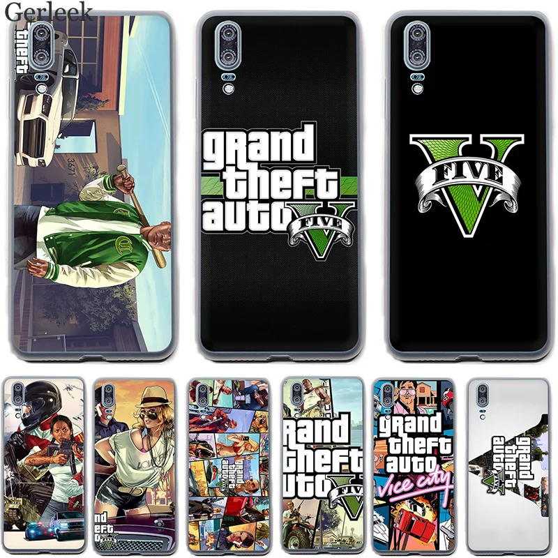 Мягкий ТПУ чехол Rockstar Gta 5 Grand Theft Cover для huawei P30 P8 P9 P10 P20 Lite Pro 2015 2016 2017 P Smart | Мобильные