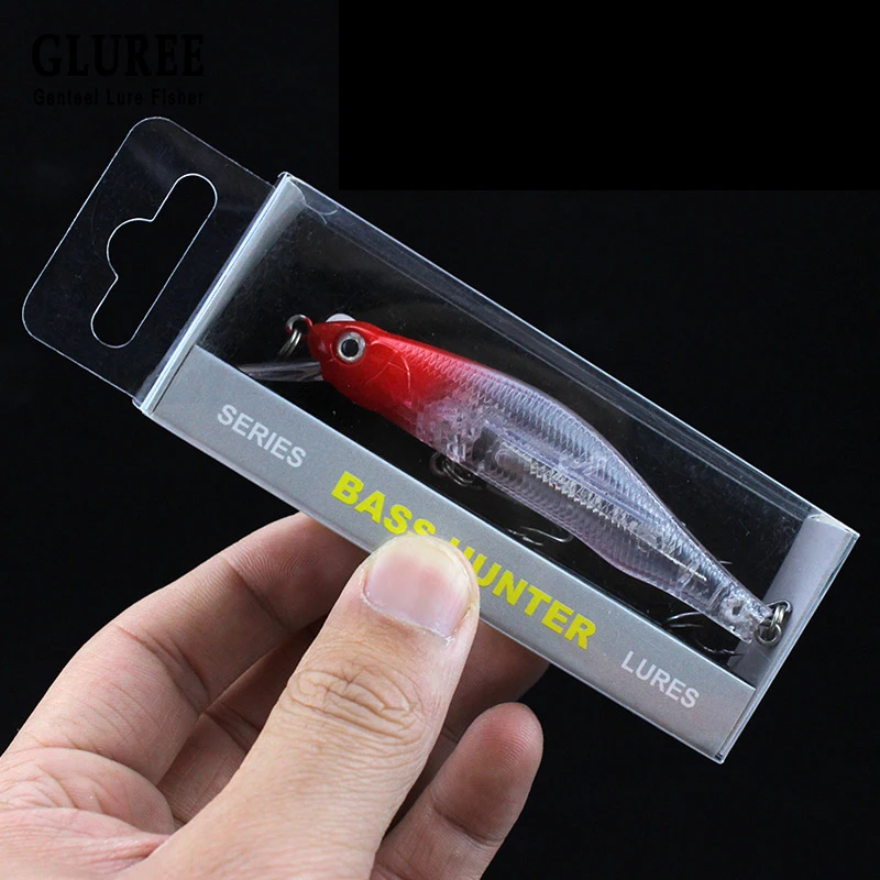 GLUREE 1 шт. Жесткий гольян Блесен 9 см 8 5 г ABS многоцветный Crankbait 3D глаза короткие язык
