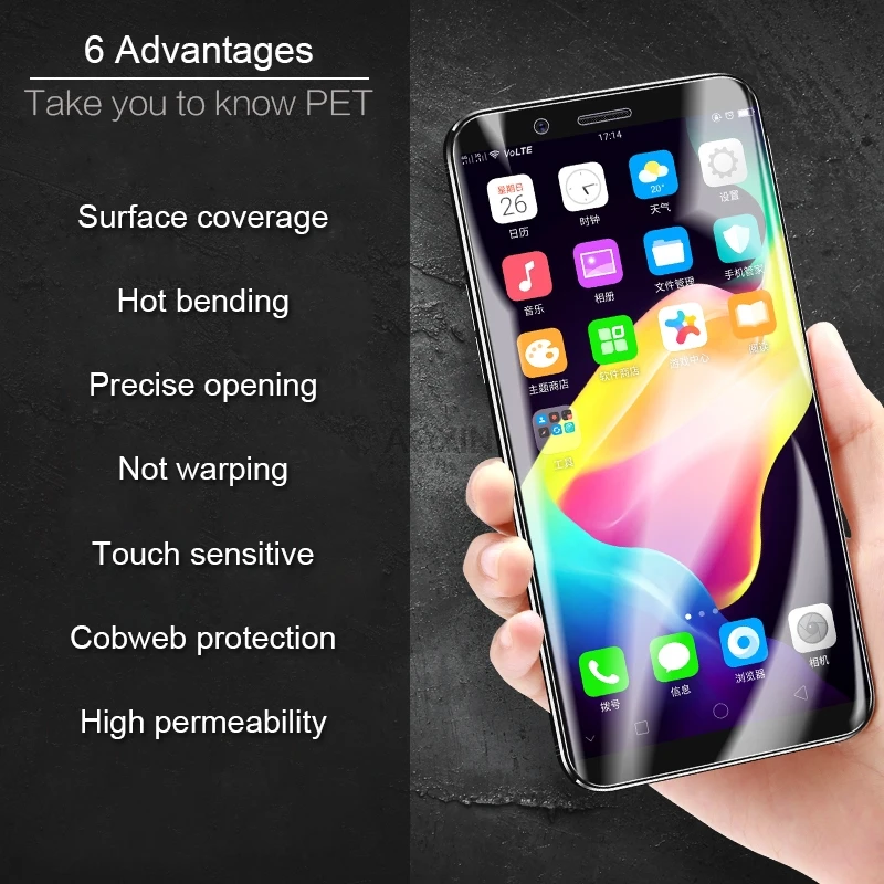 Защитная пленка AOXIN 9D для Xiaomi Mi 8 SE Mix 2 s Explorer мягкая домашних животных (не