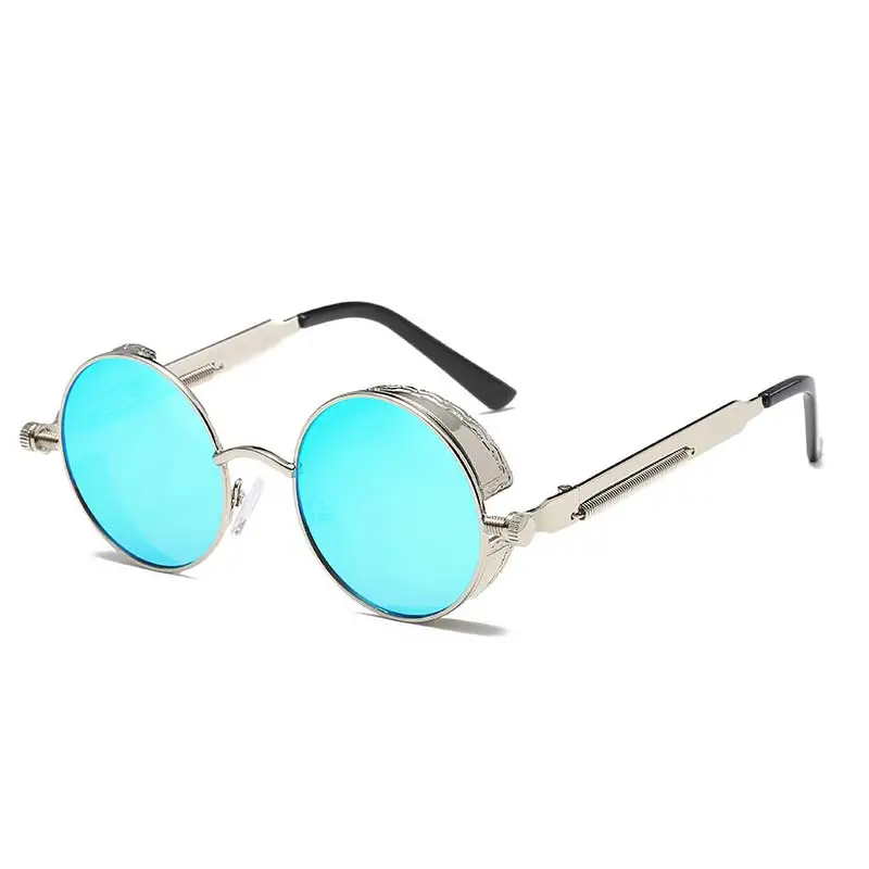 2019 круглые очки в стиле стимпанк Ретро мужские солнцезащитные Для мужчин HD UV400