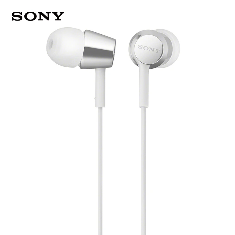 Оригинальные наушники sony MDR-EX155AP в ухо, четыре цвета, стерео, универсальный сабвуфер, кабель управления, с пшеничным вызовом для huawei