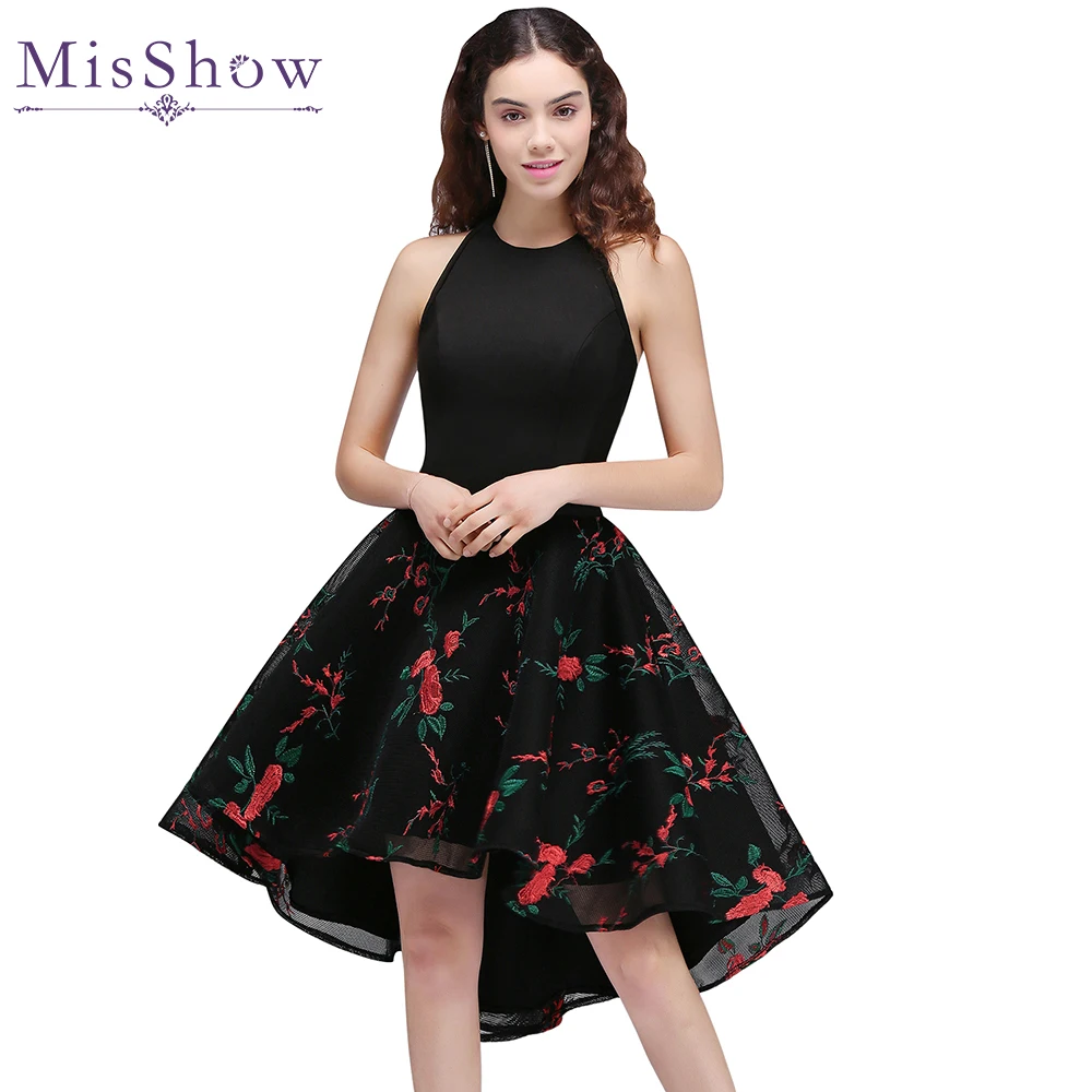 Новые Элегантные Короткие вечерние платья Вышивка Высокий Низкий Бальные для