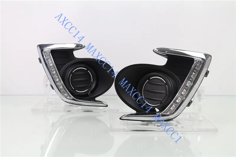 WHITE Daytime Day Fog Lights DRL Run lamp For Mitsubishi attrage 2012-2015 |