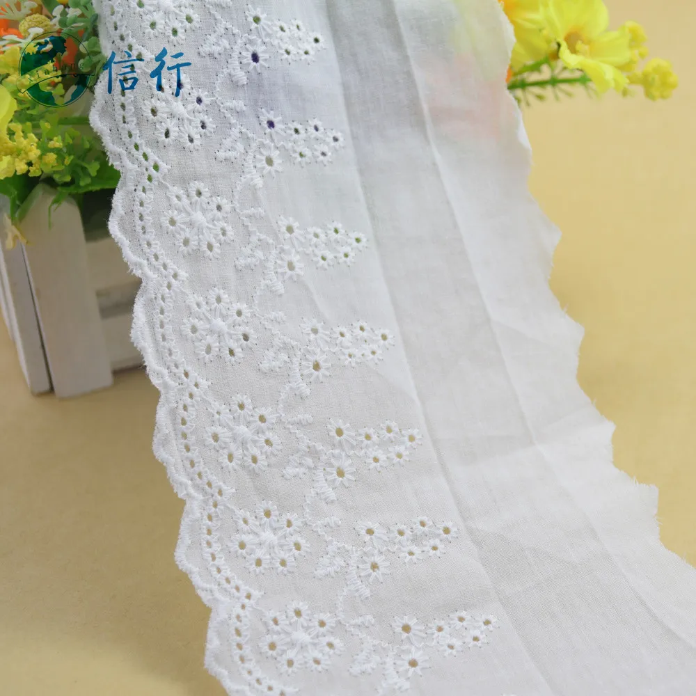 11cm width Cotton embroid lace sewing ribbon guipure trims or fabric warp knitting DIY Garment Accessories free shipping#3582 | Дом и сад