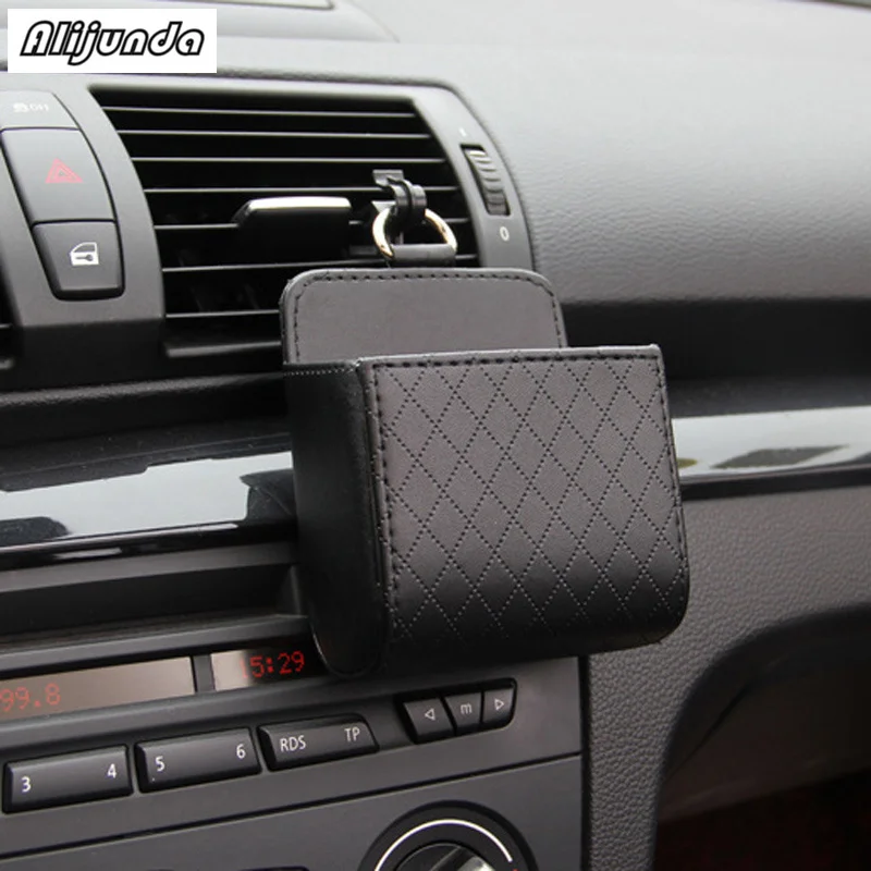 

Car Organizer Box Bag Air Outlet Dashboard Hanging Leather Box for Cadillac XTS SRX ATS CTS/Renault Koleos Fluenec Latitude