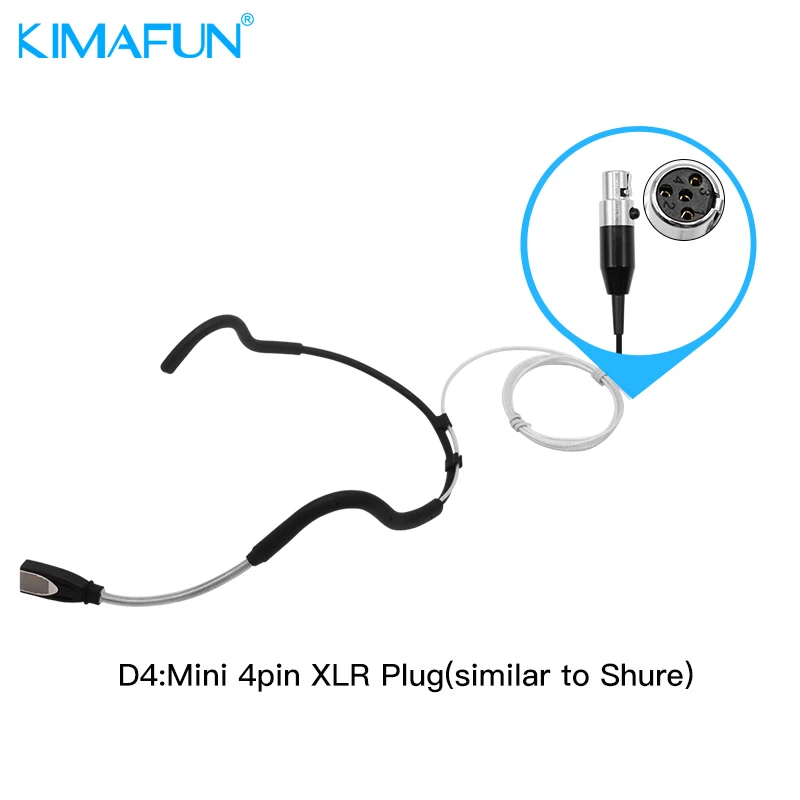 KIMAFUN KM-WP88, водонепроницаемый микрофон, гарнитура, влагозащищенный микрофон, однонаправленный головной убор, микрофон для упражнений/фитнеса/Яги - Color: KM-WP88 Black-D4