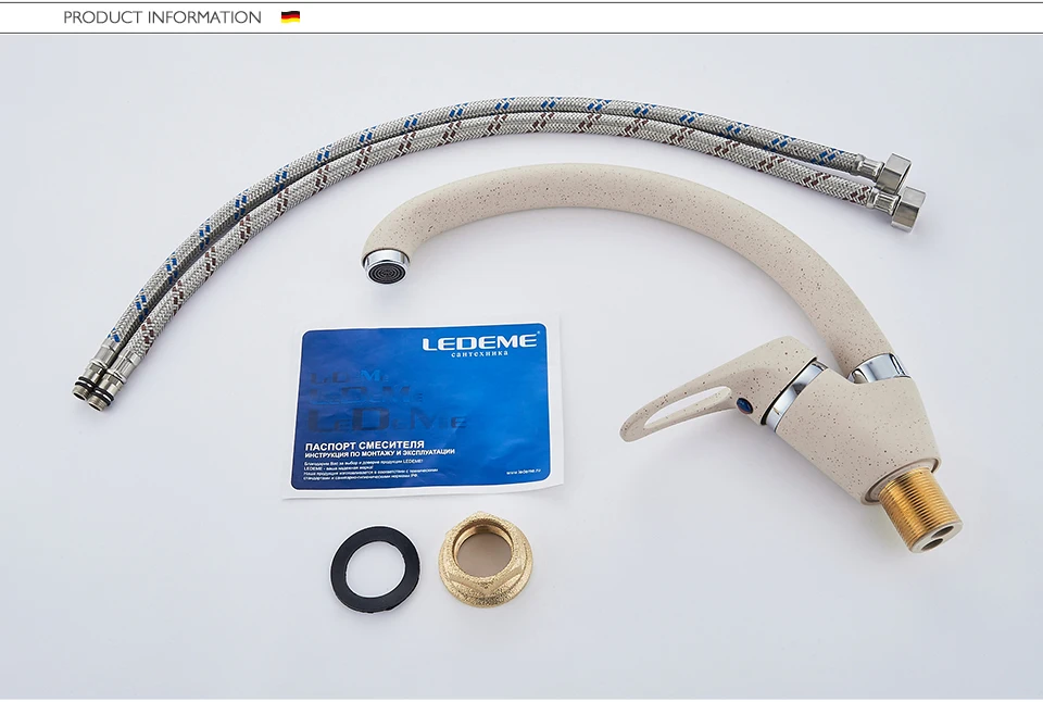 LEDEME, новинка, кухонный кран, модный стиль, цвет, латунь, кухонные смесители, вращающийся на 360 градусов, Cozinha смеситель, современный кран L5913K