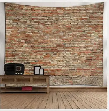 Brick creative tapestry home decoration background cloth | Дом и сад